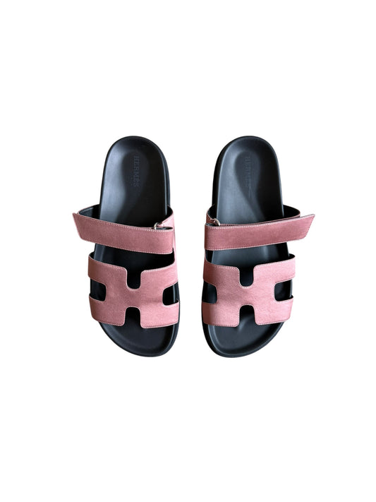 Hermes Cyphre Sandals Silk Brown