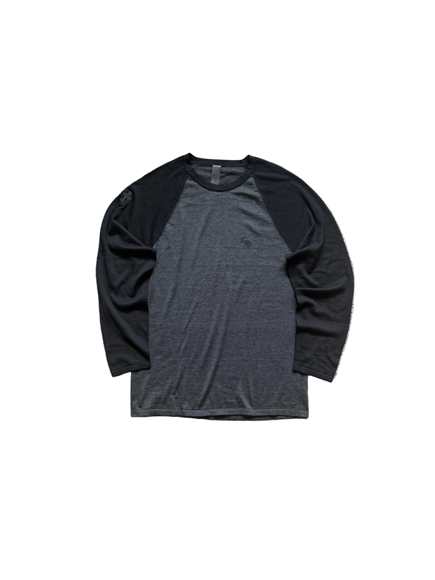 Chrome Hearts Triple Cross Patch Baseball 3/4 Shirt Black
