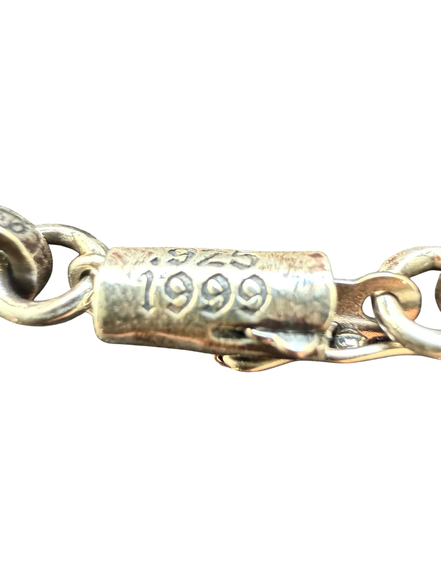 Chrome Hearts Paperchain Silver Bracelet 8”