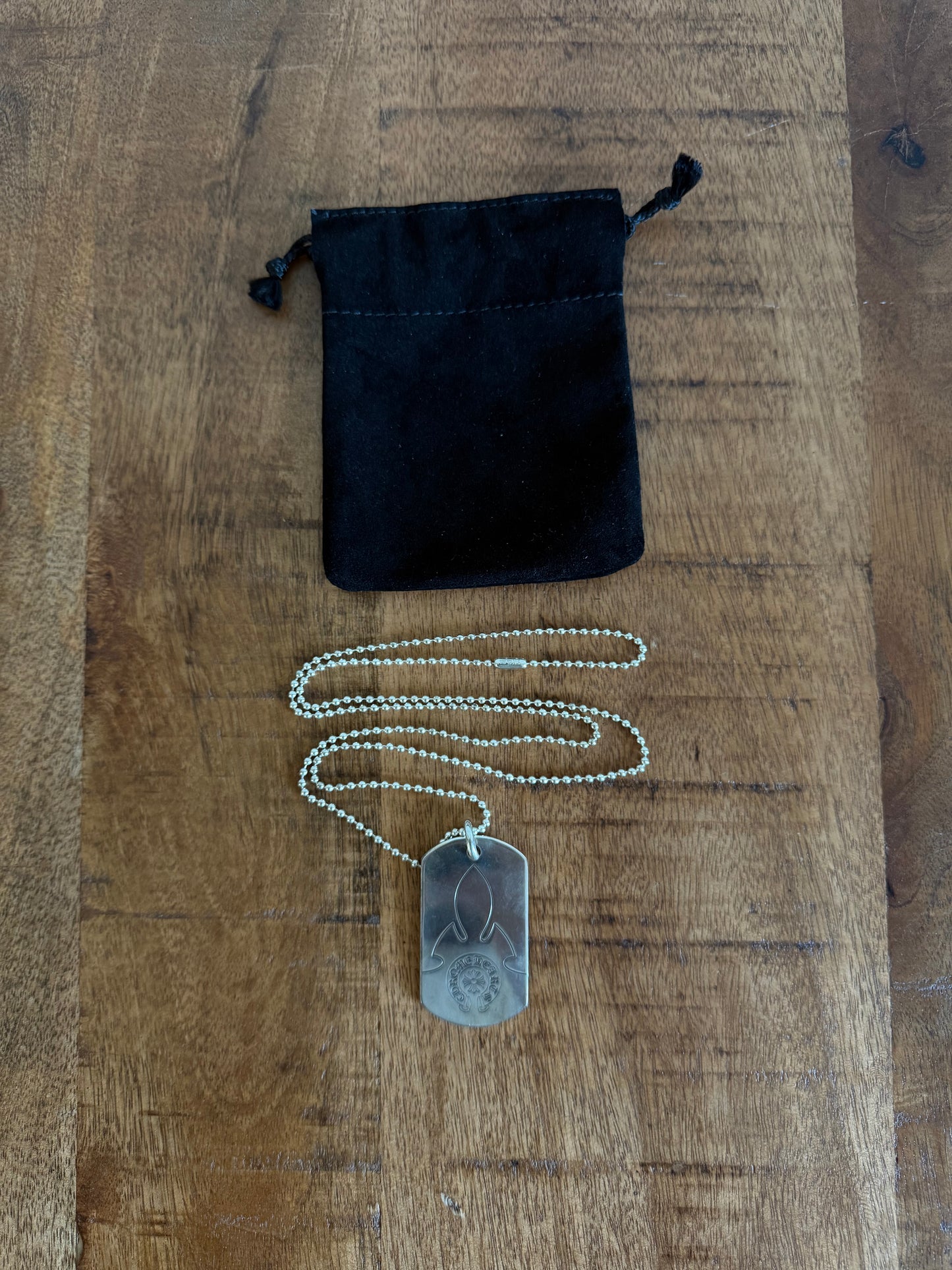 Chrome Hearts Fleur Dog Tag .925 Silver Pendant