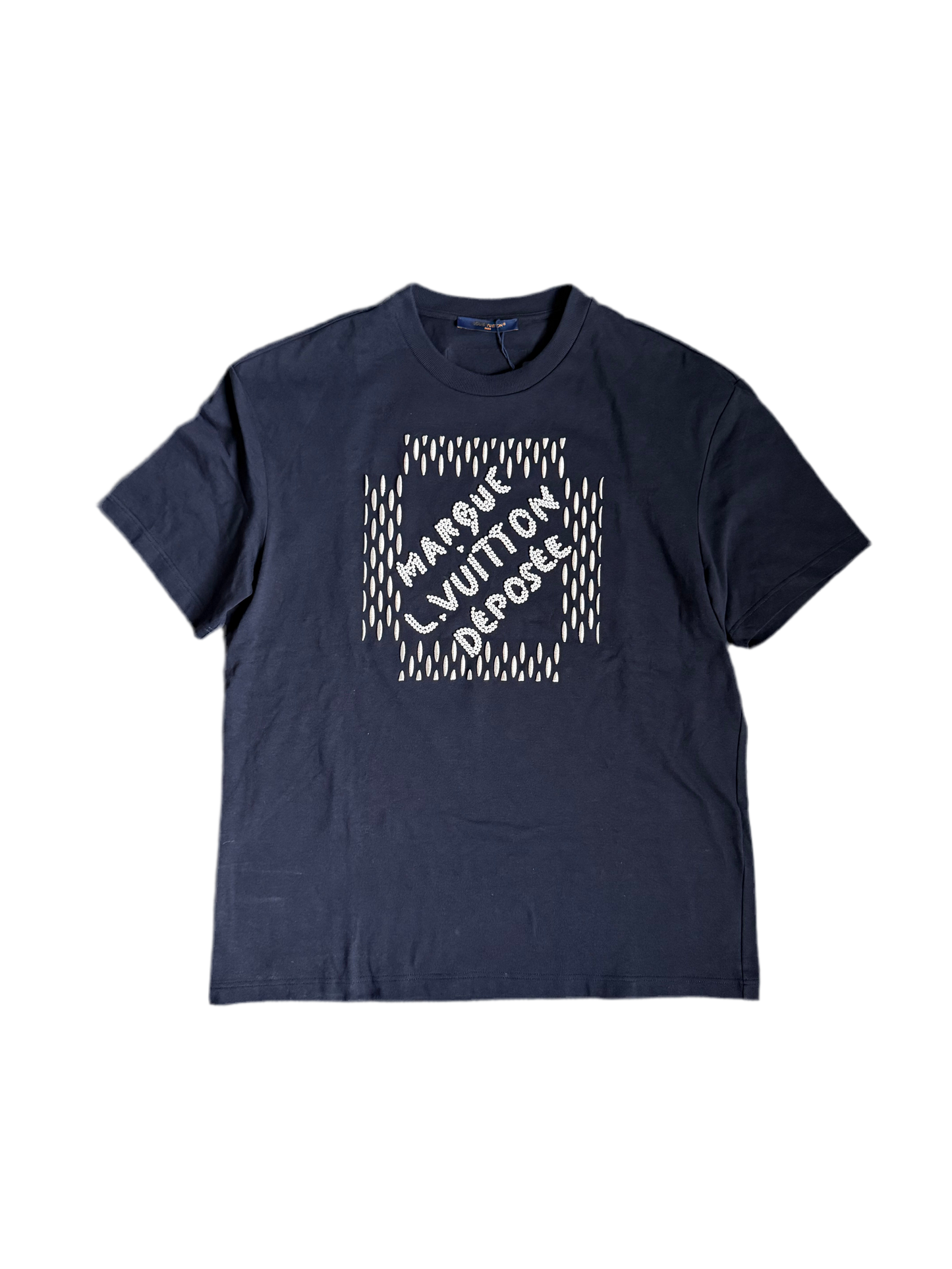 Louis Vuitton Pearl Marquee Logo SS T-Shirt Navy