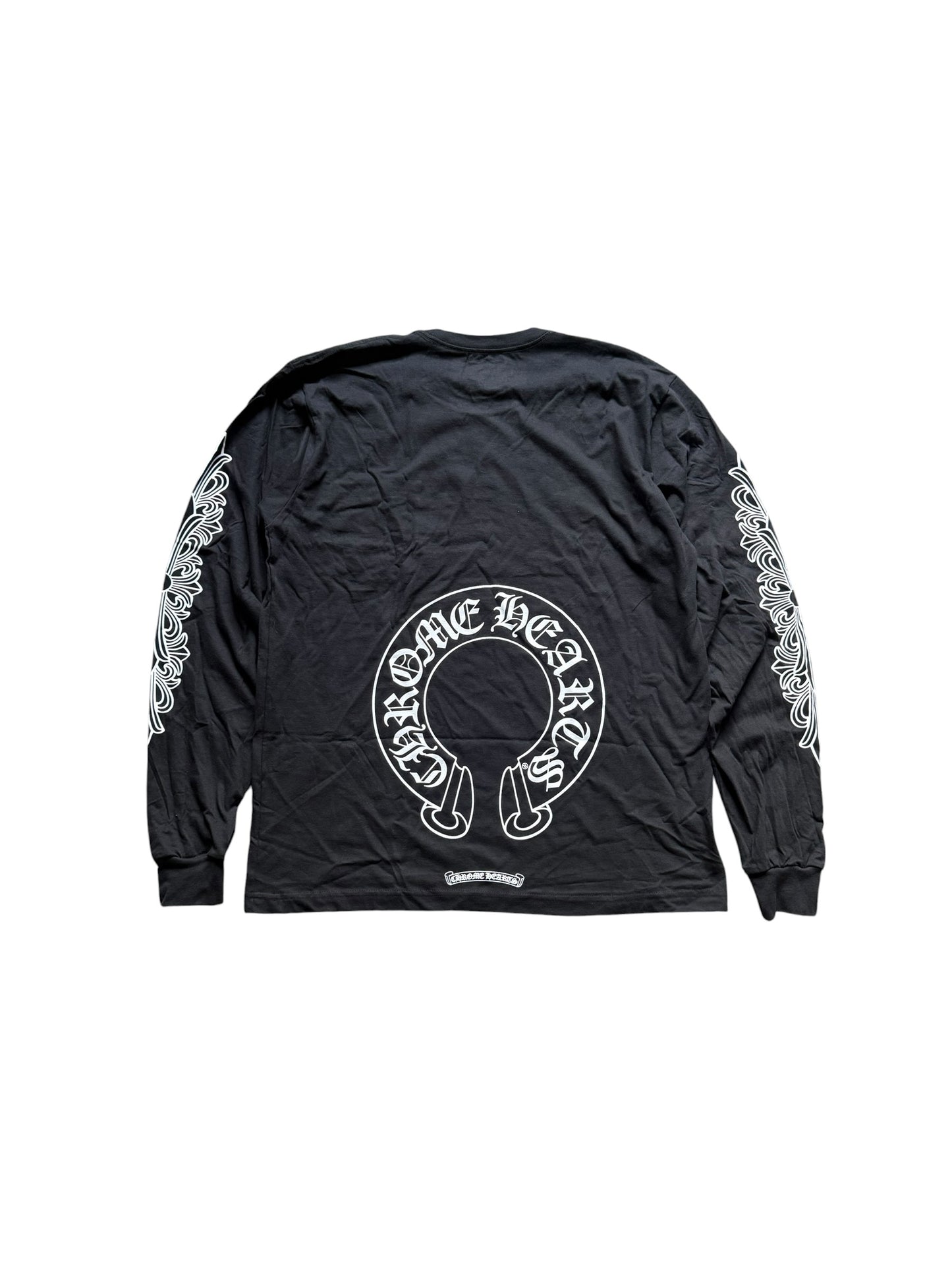 Chrome Hearts Horseshoe Floral Long Sleeve Tee