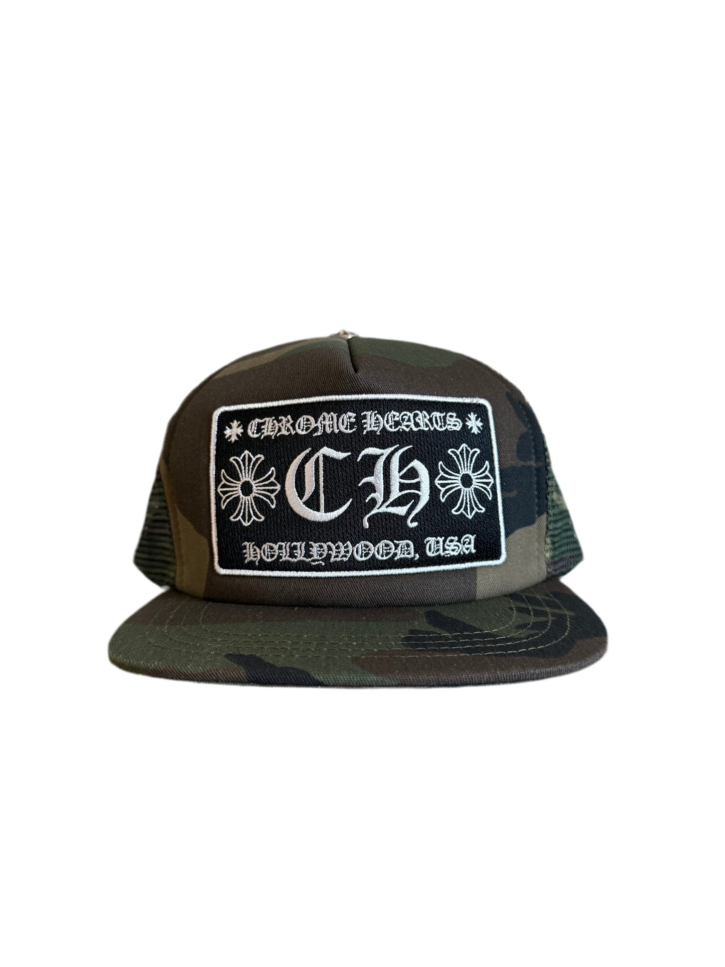 Chrome Hearts Hollywood Patch Trucker Hat Camo
