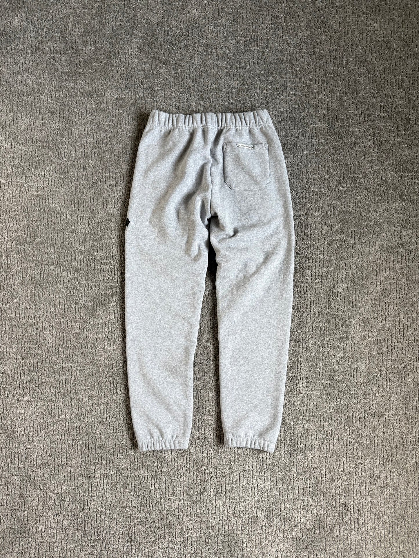 Chrome Hearts Leather Triple Cross Paper Jam Zip Up Sweatpants Grey