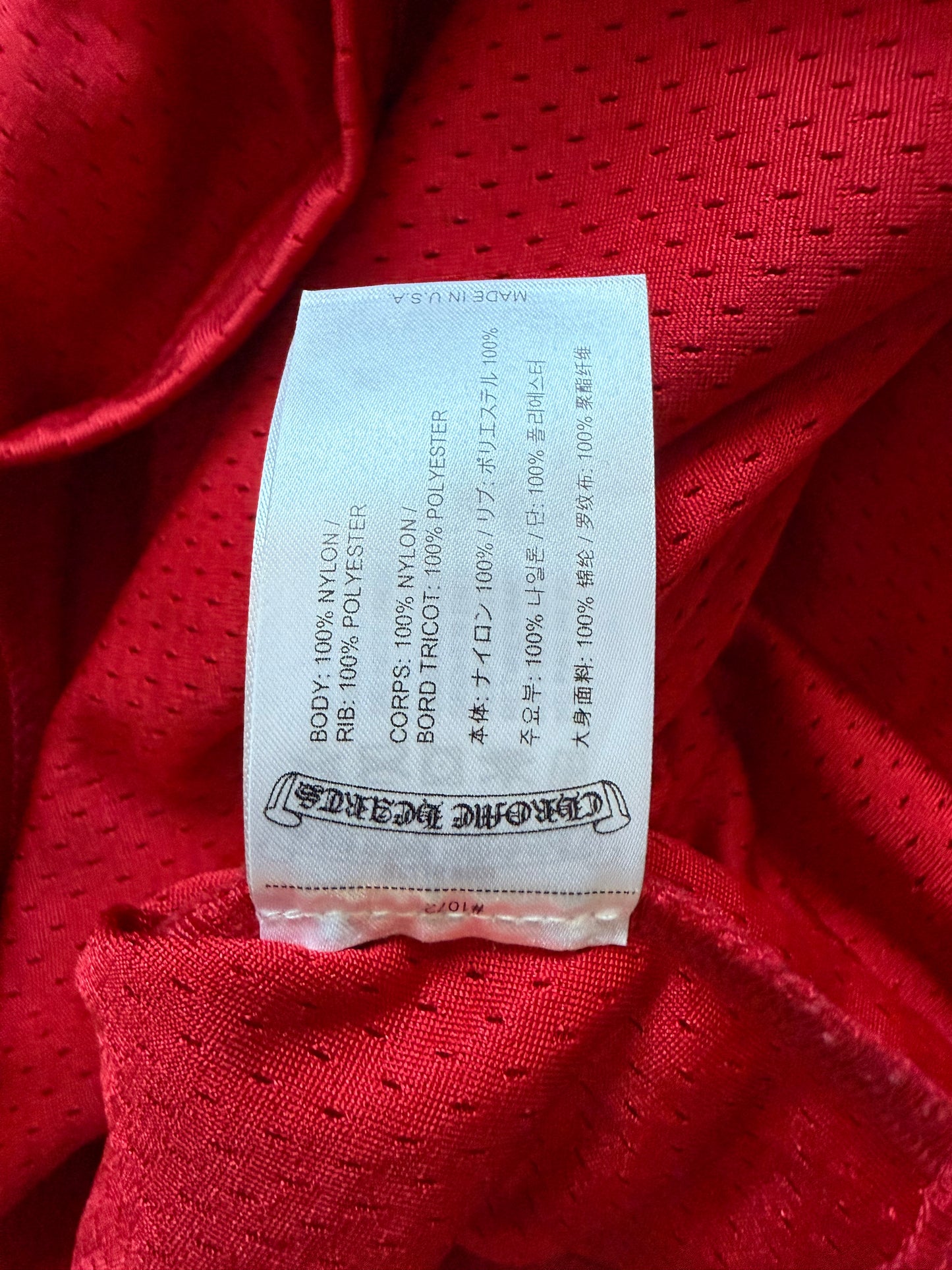 Chrome Hearts Matty Boy Stadium Mesh Jersey LS Red