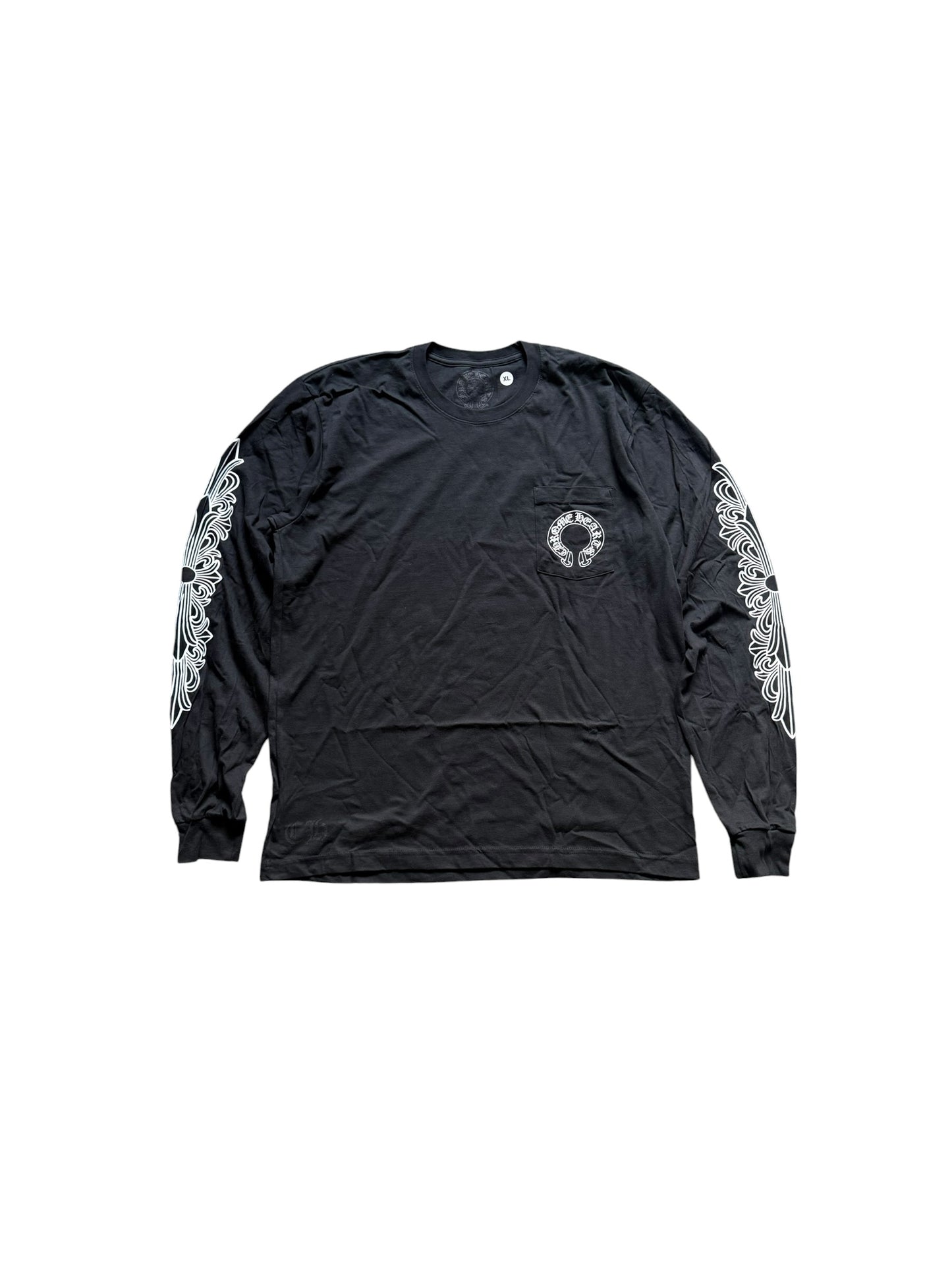 Chrome Hearts Horseshoe Floral Long Sleeve Tee