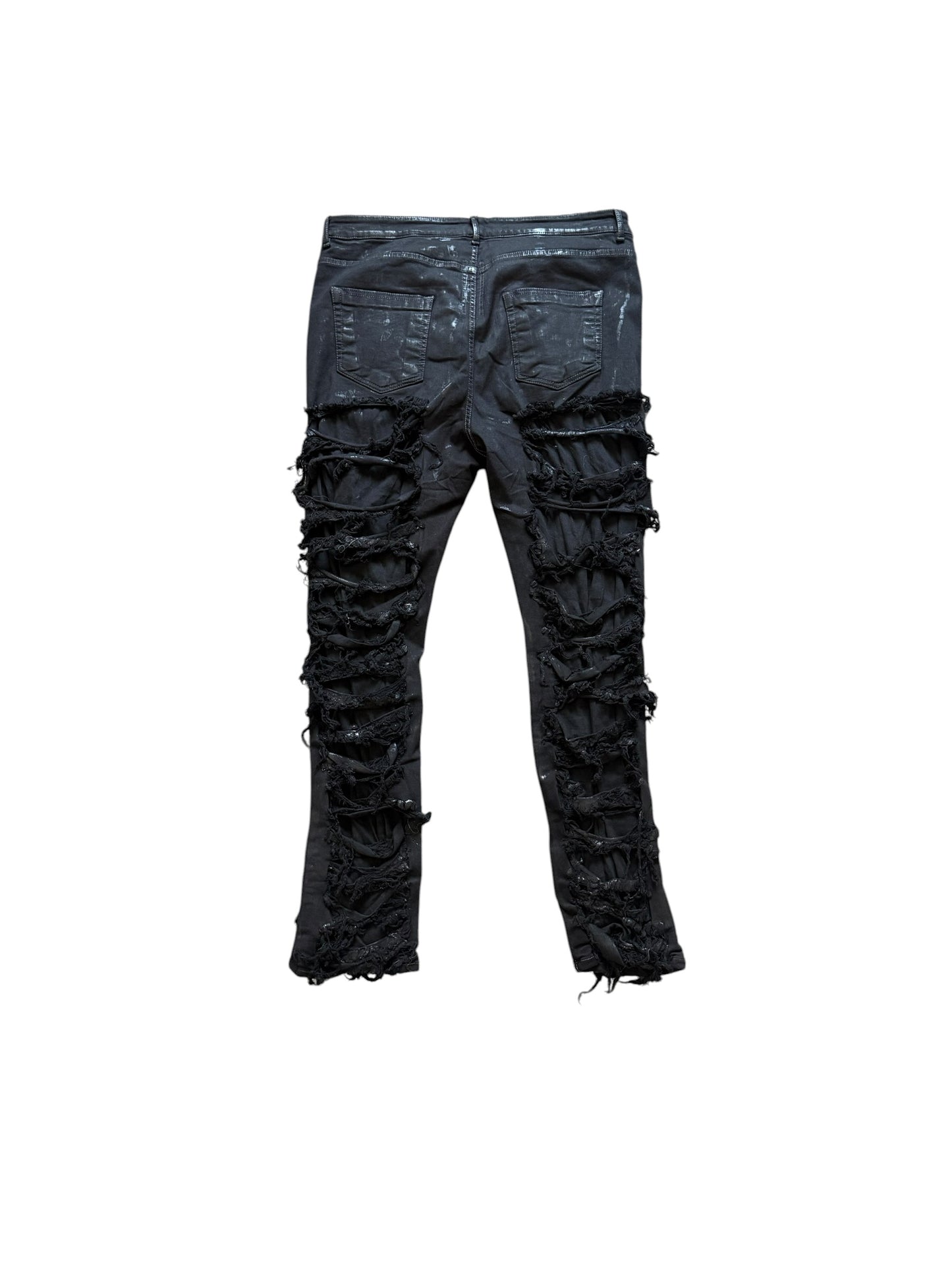 Rick Owens Detroit Cut Waxed Jeans