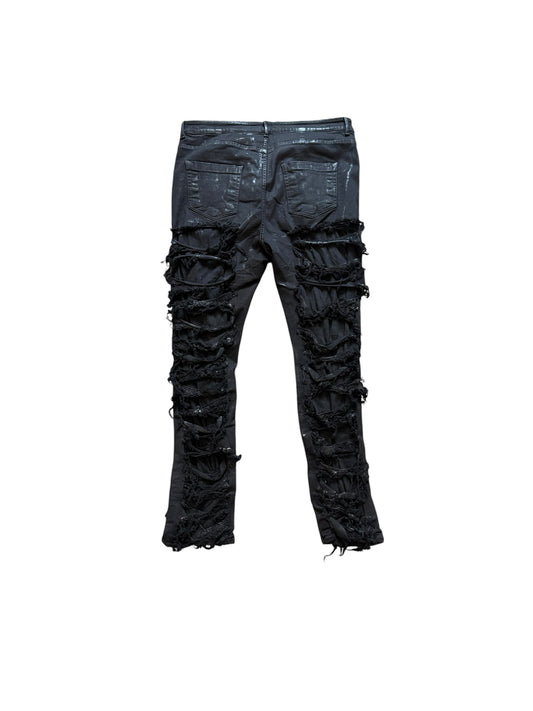 Rick Owens Detroit Cut Waxed Jeans