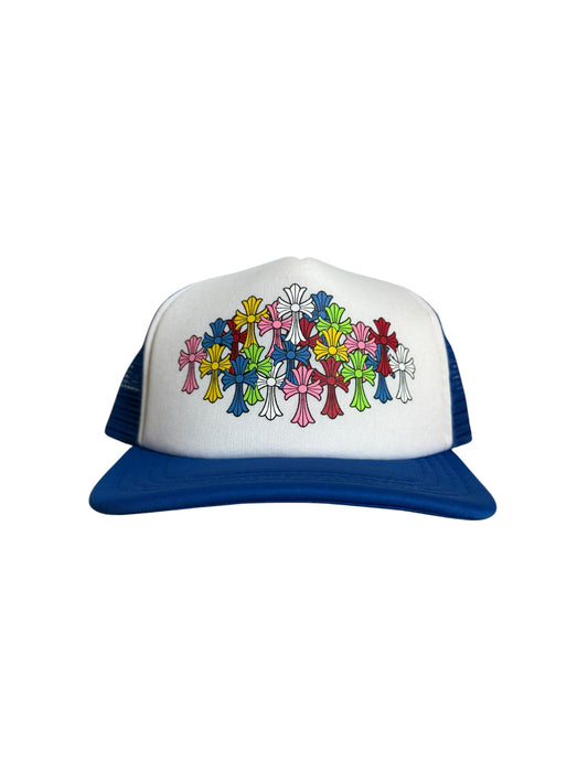 Chrome Hearts Multicolor Rainbow Cross Trucker