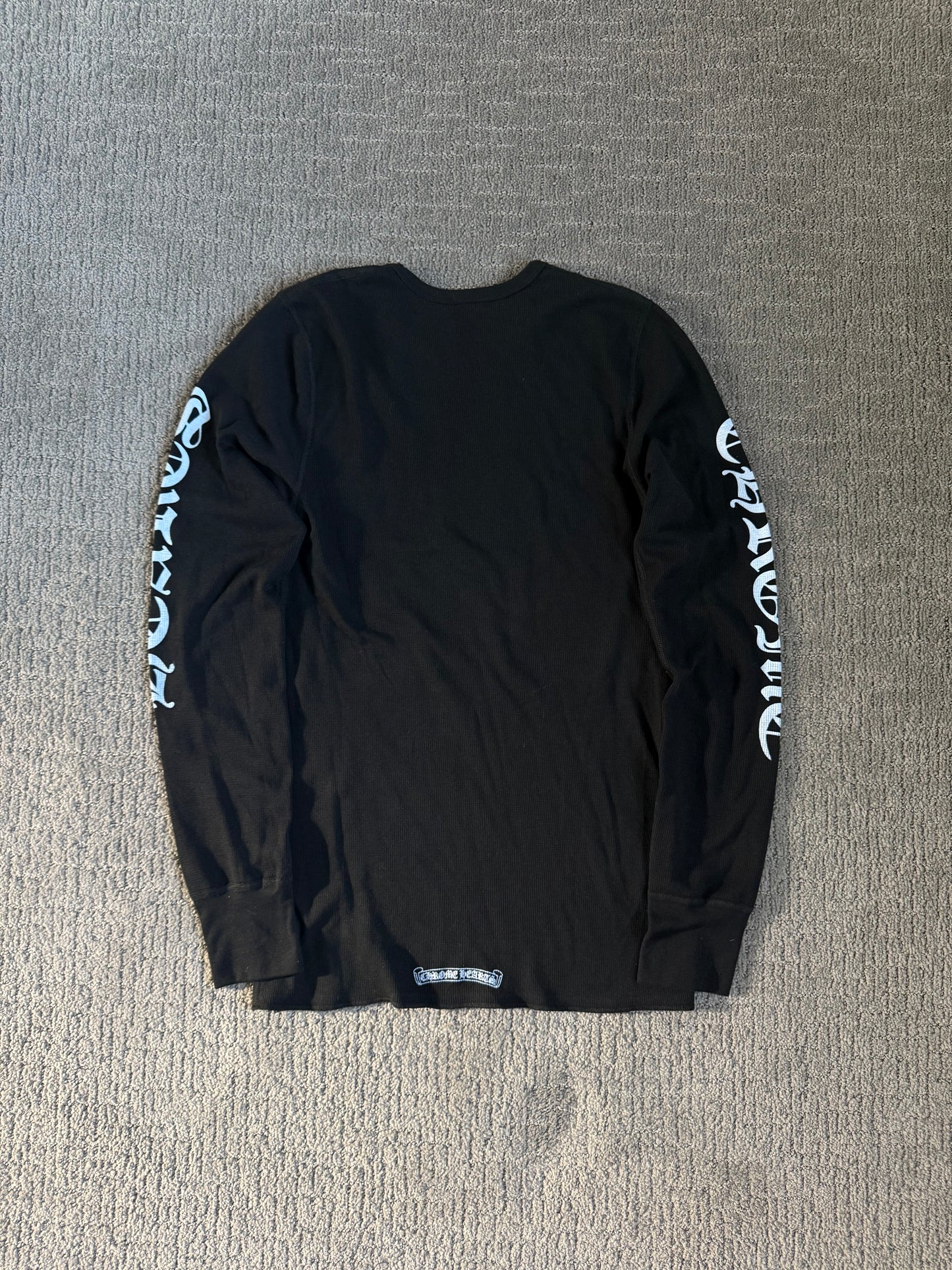 Chrome Hearts Scroll Logo Thermal LS T-Shirt Black