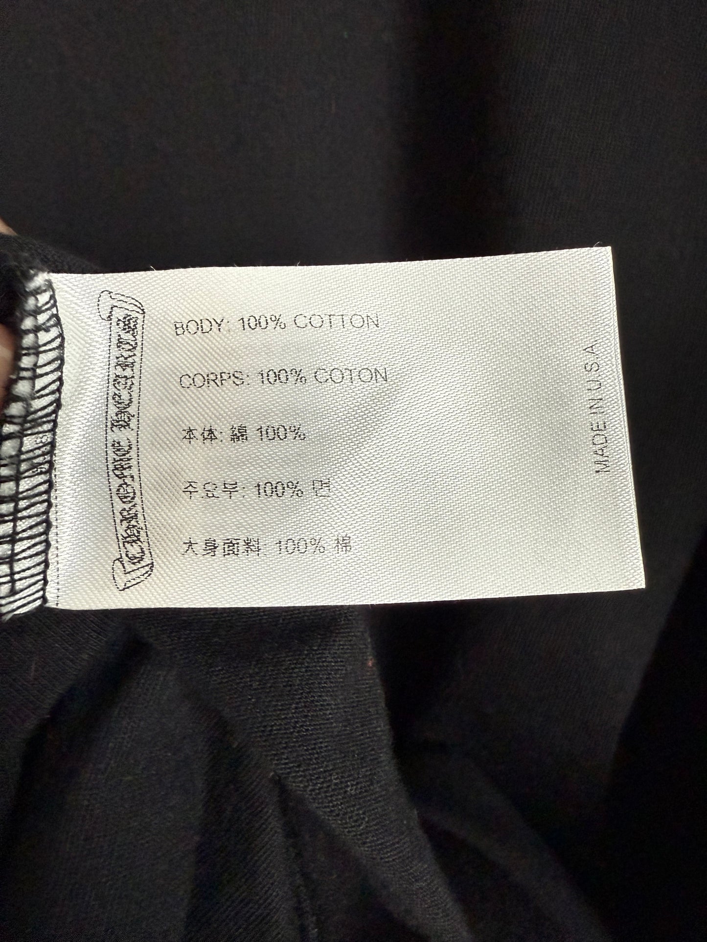 Chrome Hearts Neck Logo SS T-Shirt Black