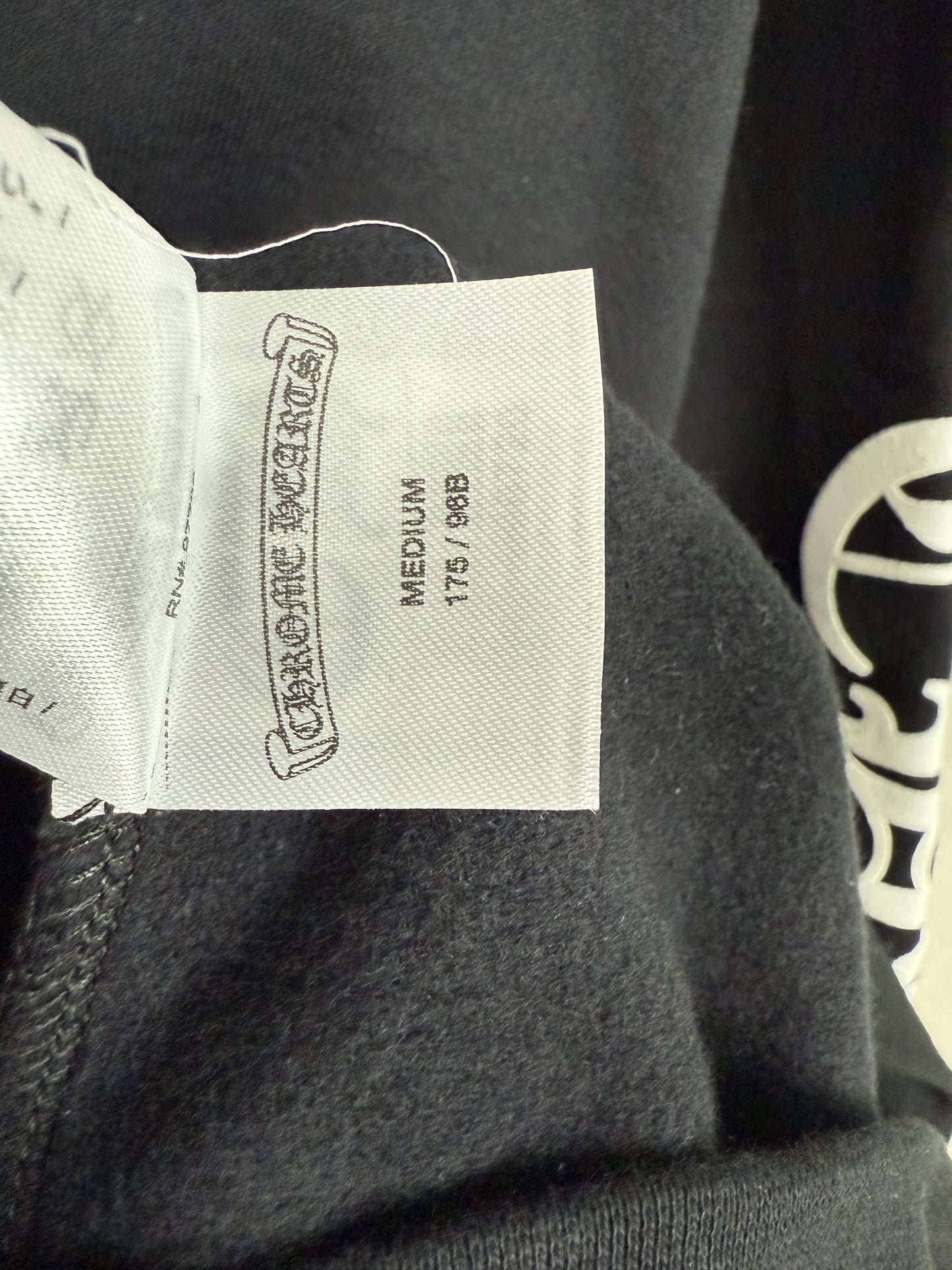 Chrome Hearts Verical Logo Zip Up Hoodie Black
