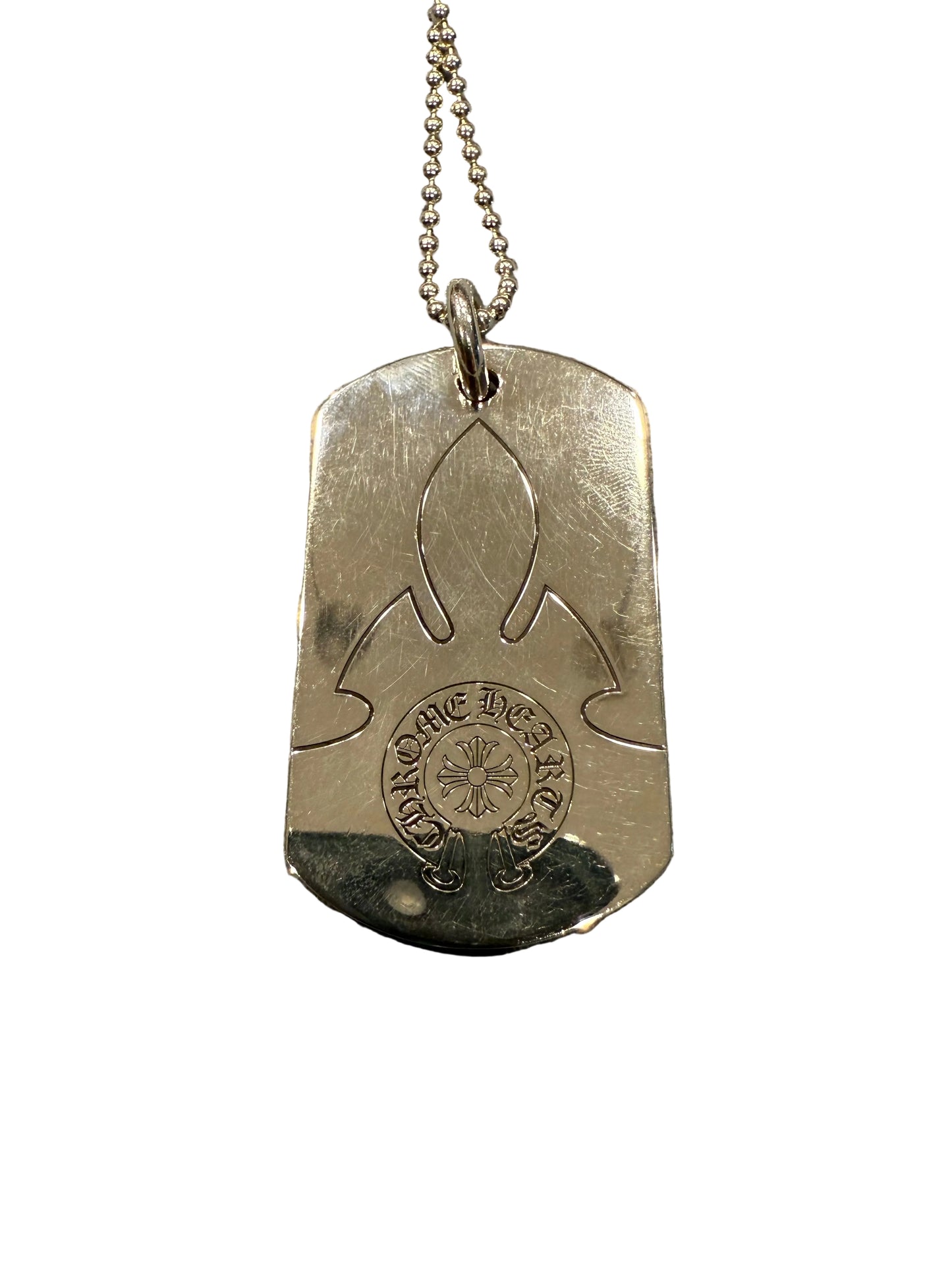 Chrome Hearts Fleur Dog Tag .925 Silver Pendant