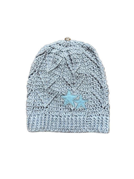 Chrome Hearts Star Patch Cashmere Beanie Light Blue