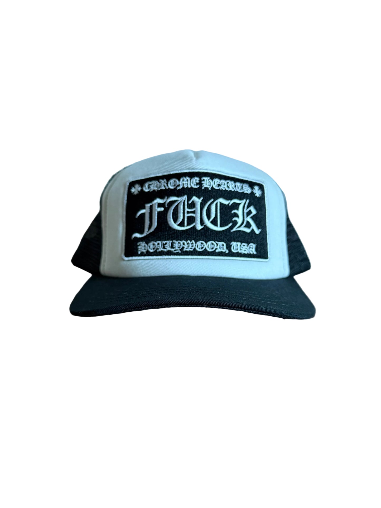 Chrome Hearts Fuck Trucker Hat White