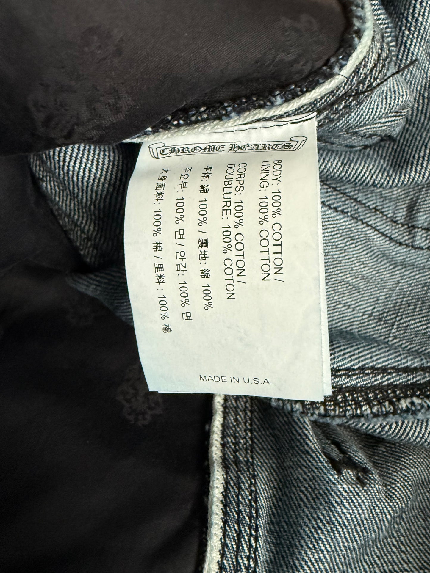 Chrome Hearts Baggy Fit Carpenter Denim Pants Blue