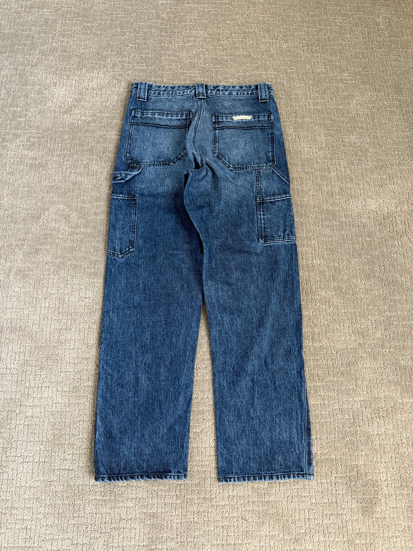 Chrome Hearts Baggy Fit Carpenter Denim Pants Blue