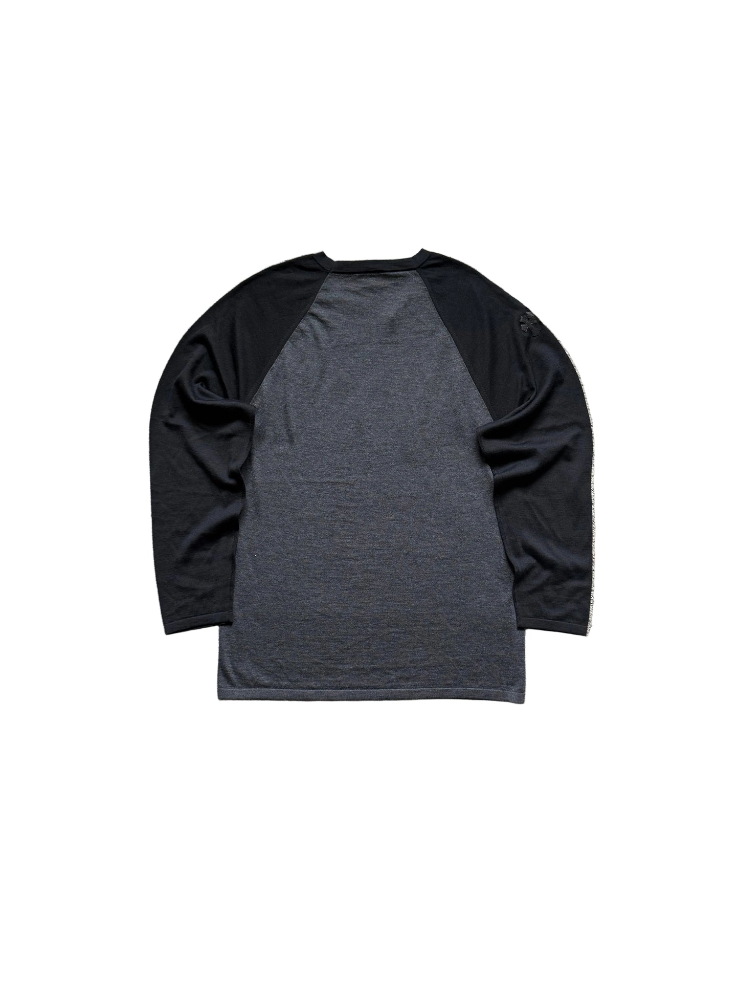 Chrome Hearts Triple Cross Patch Baseball 3/4 Shirt Black