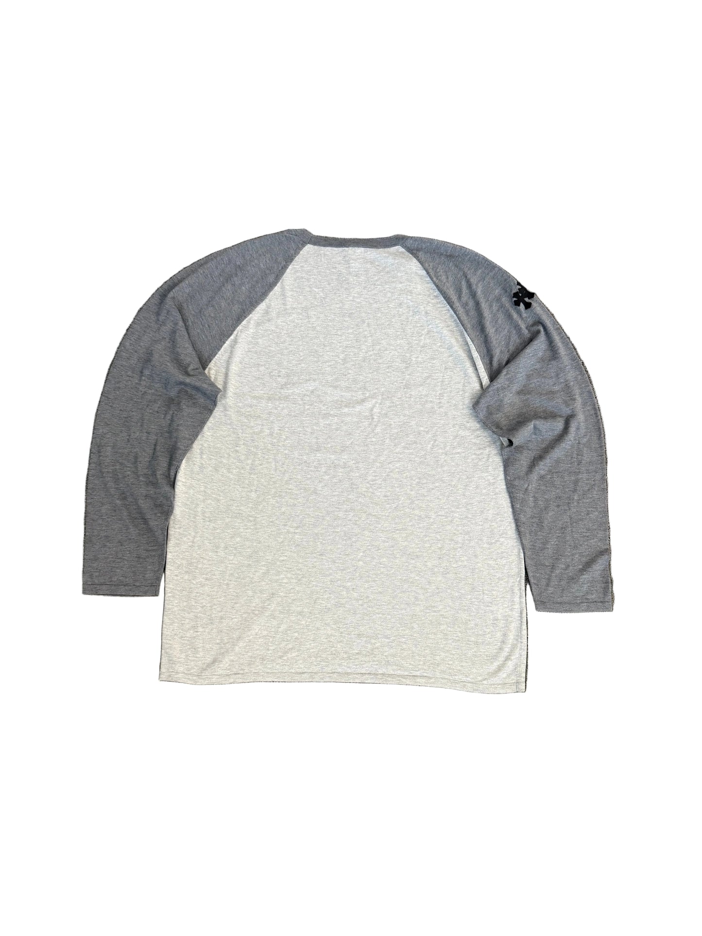 Chrome Hearts Triple Cross Patch Baseball 3/4 Shirt Grey