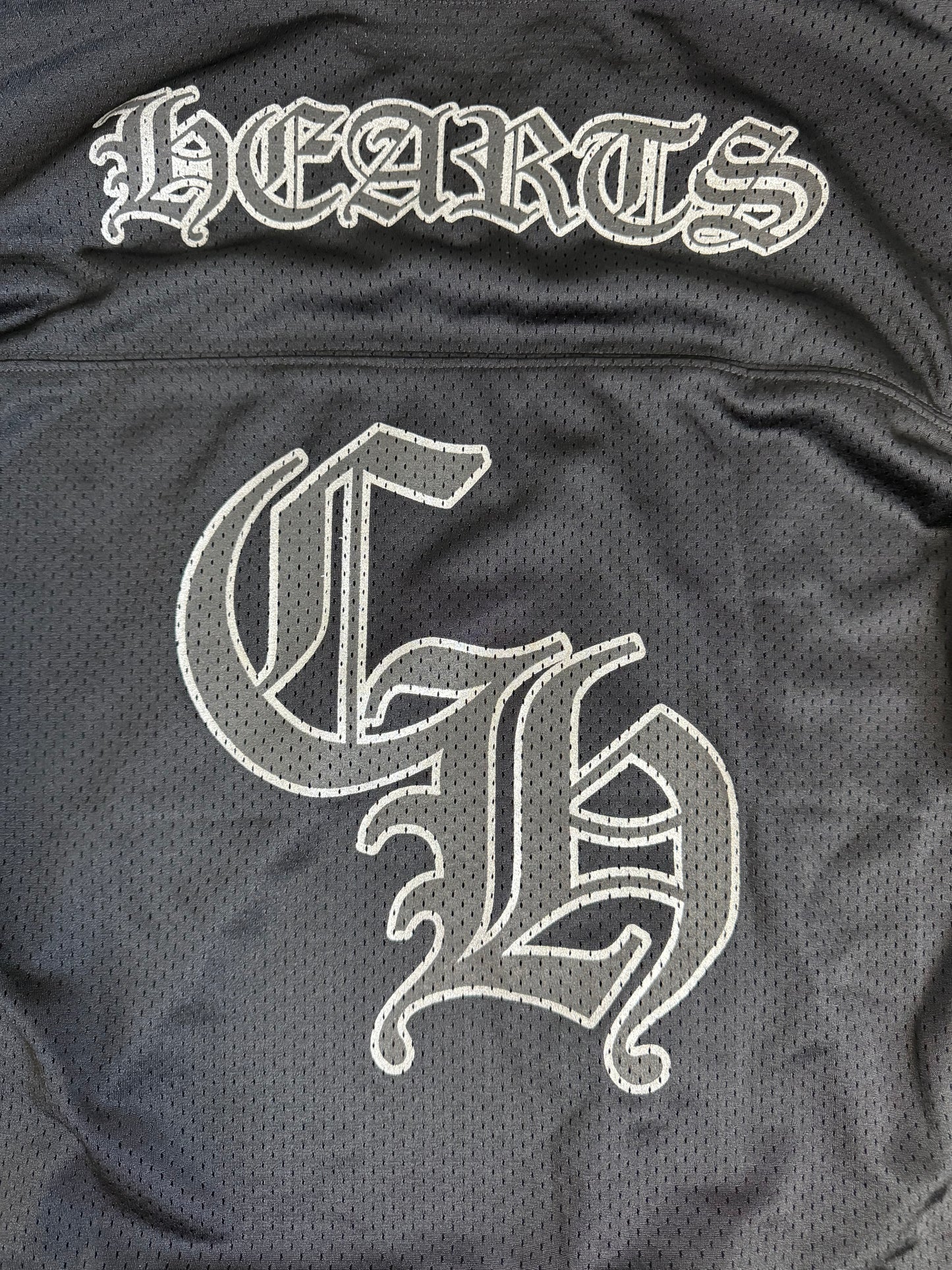 Chrome Hearts Stadium Mesh Jersey SS Black Silver