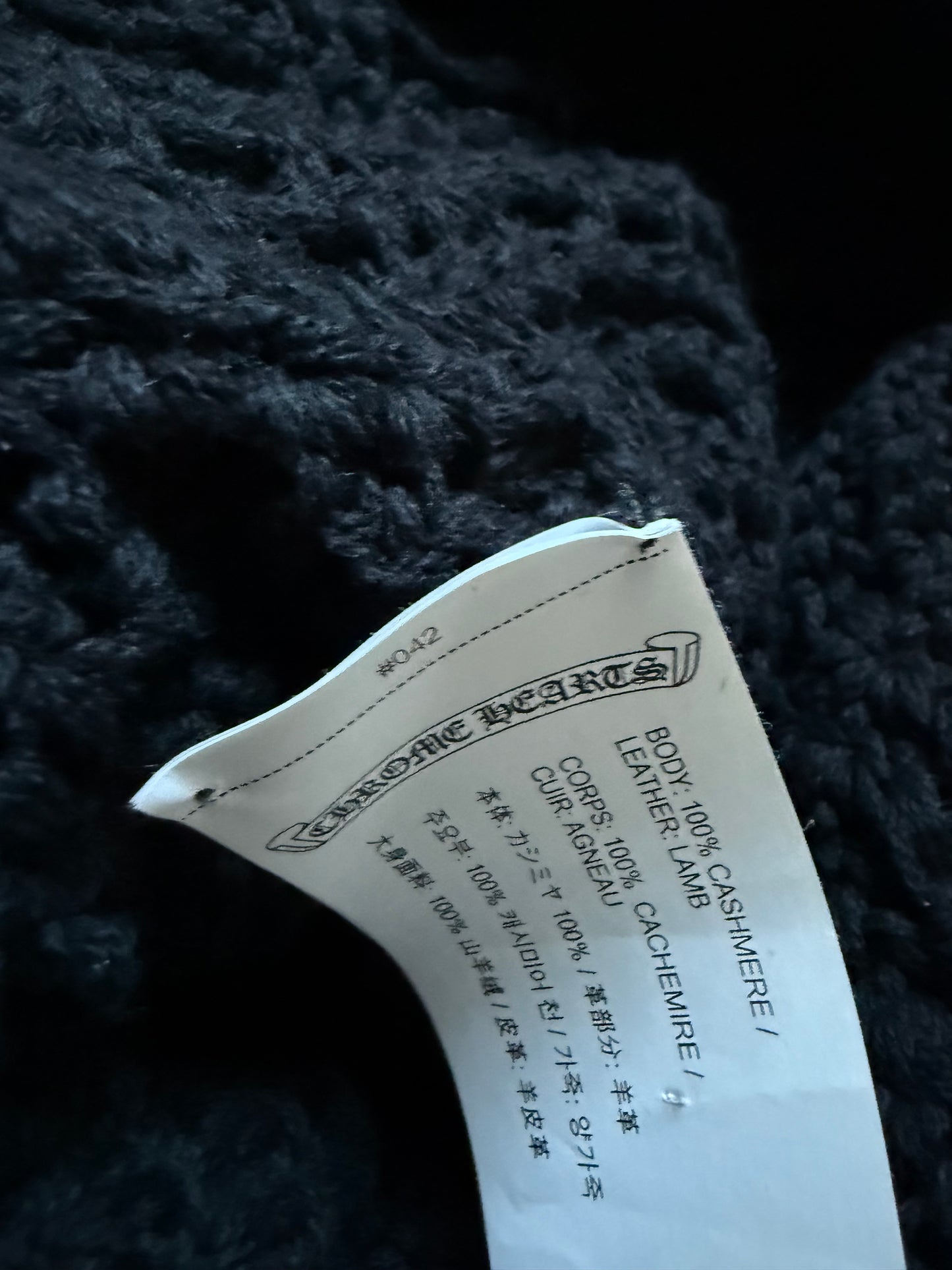 Chrome Hearts Cross Patch Cashmere Beanie Black