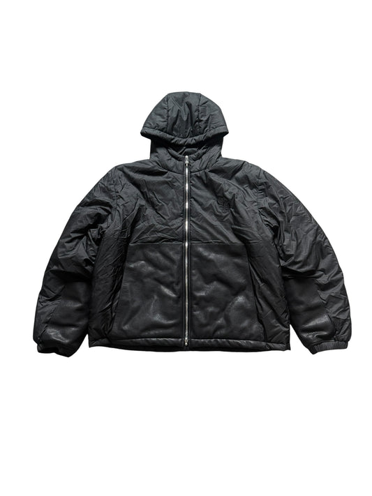 Chrome Hearts Nylon Fleur Leather Zip Up Hoodie