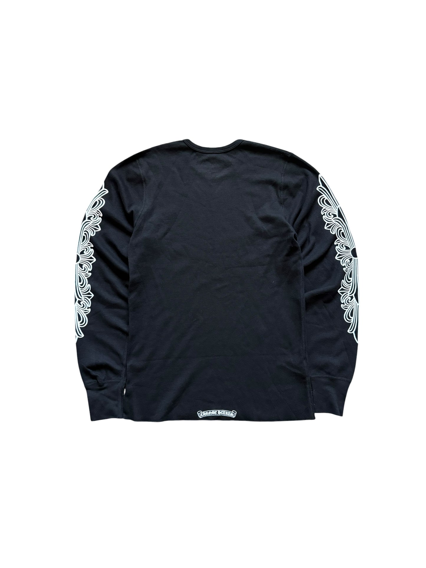 Chrome Hearts Floral Horseshoe Thermal Long Sleeve Shirt