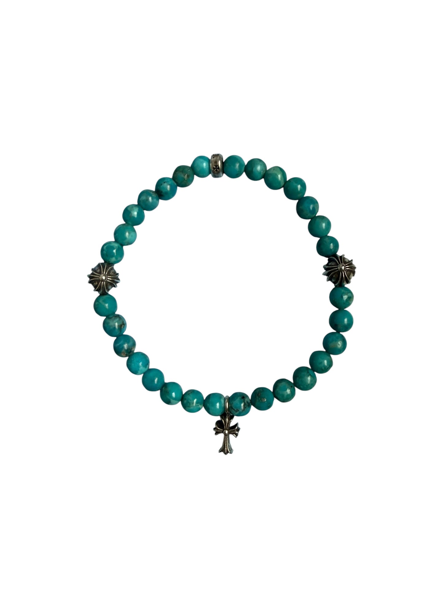 Chrome Hearts Babyfat Cross Beaded Bracelet