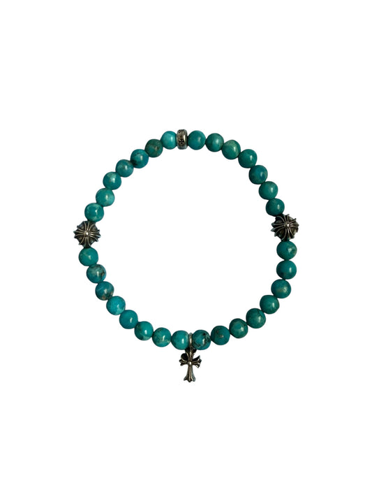 Chrome Hearts Babyfat Cross Beaded Bracelet