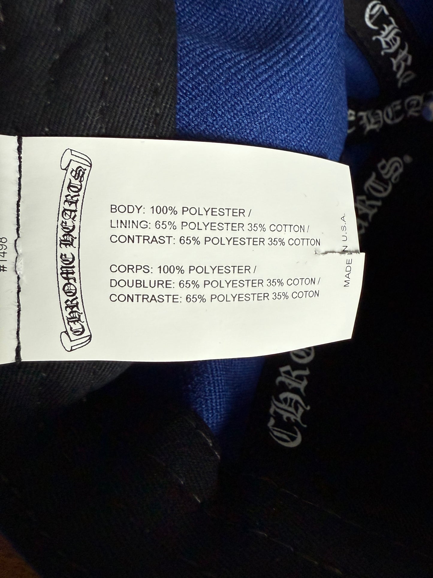 Chrome Hearts CH Logo Snapback Blue/White