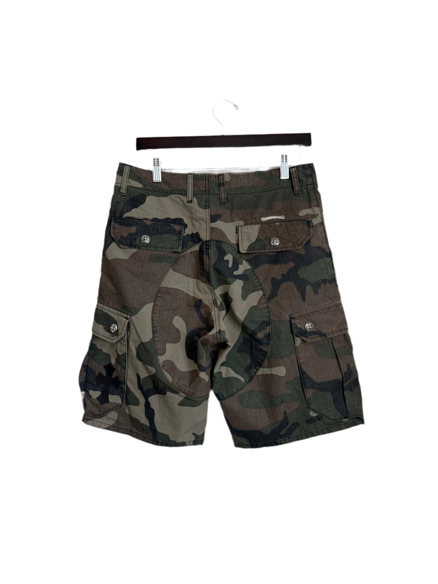 Chrome Hearts Devil Dog Camo Cargo Shorts