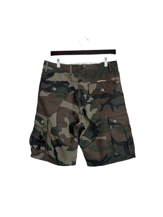 Chrome Hearts Devil Dog Camo Cargo Shorts