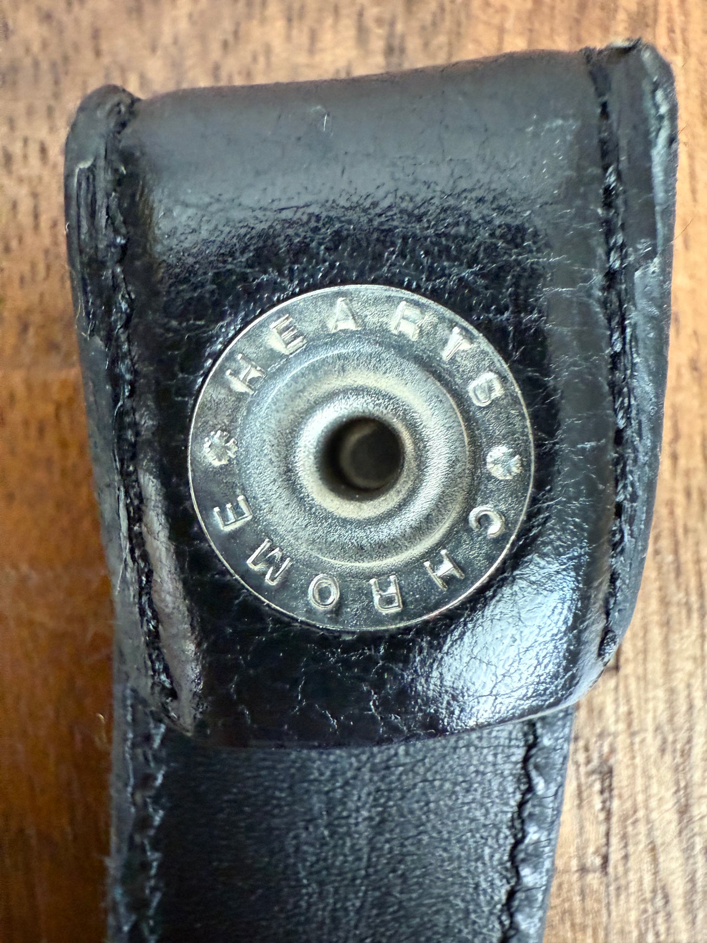 Chrome Hearts Leather Belt Strap 1" Black