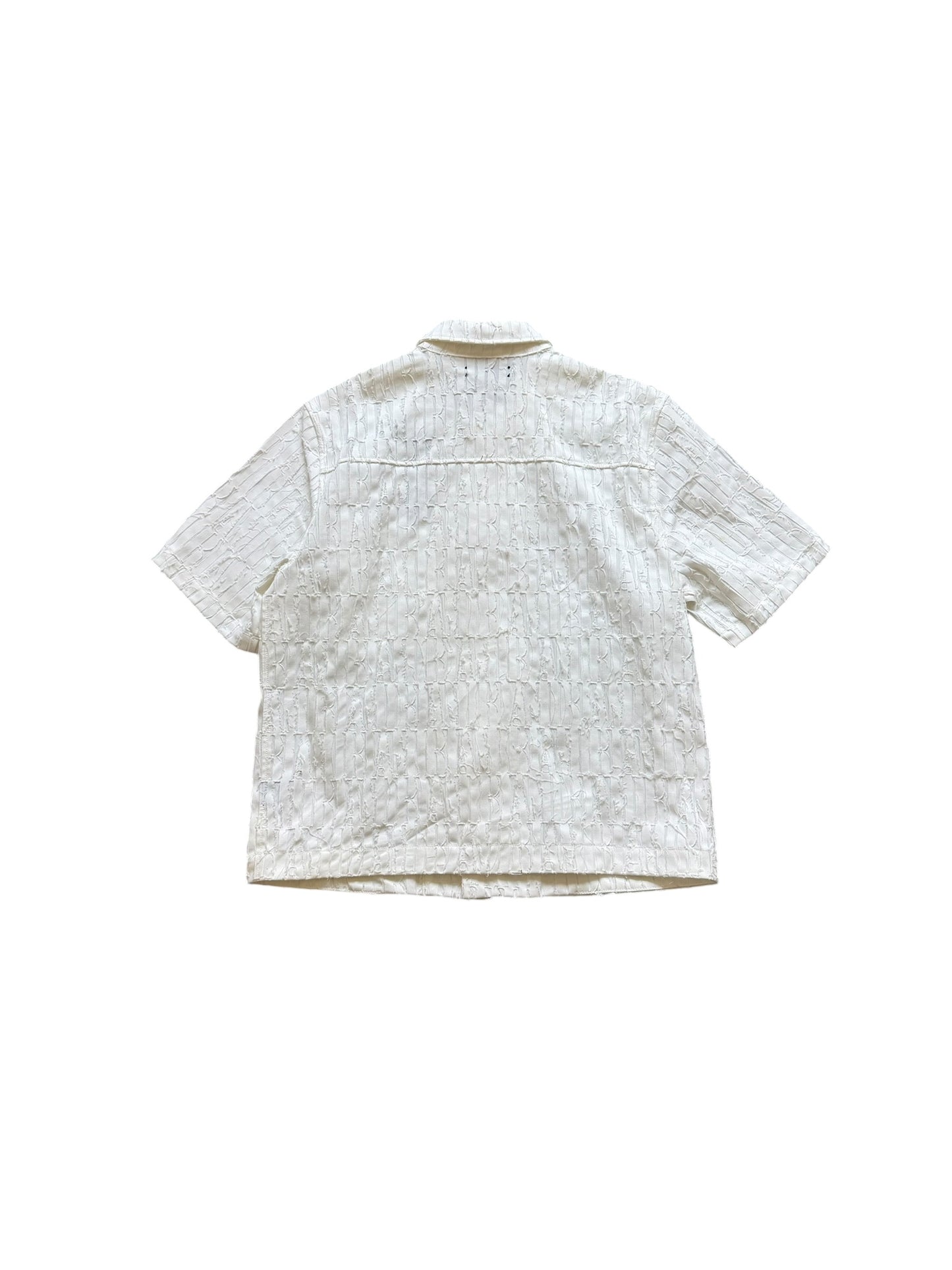 Amiri Burnout Logo Short Sleeve Button Up