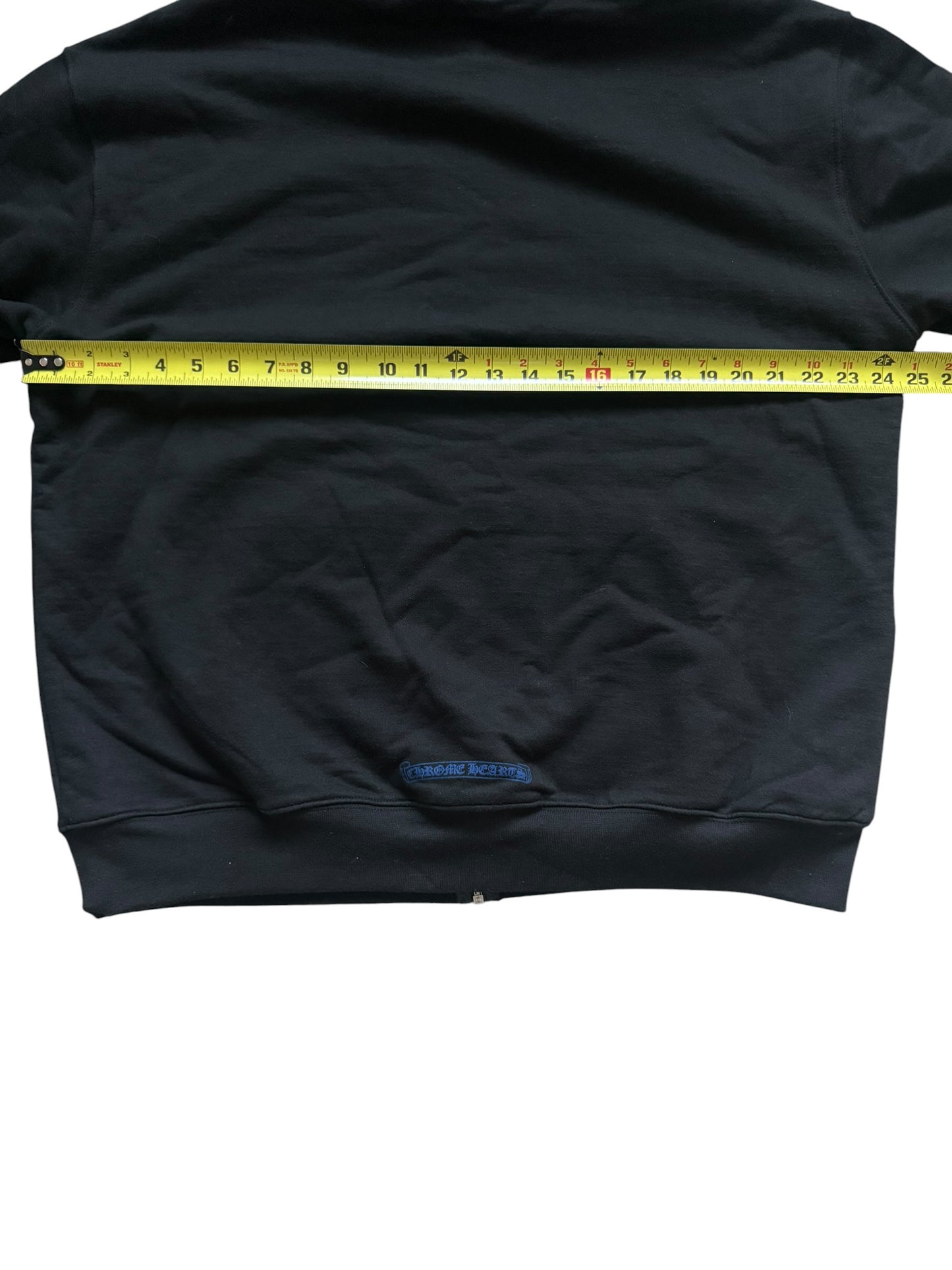 Chrome Hearts Vertical Logo Thermal Zip Up Hoodie