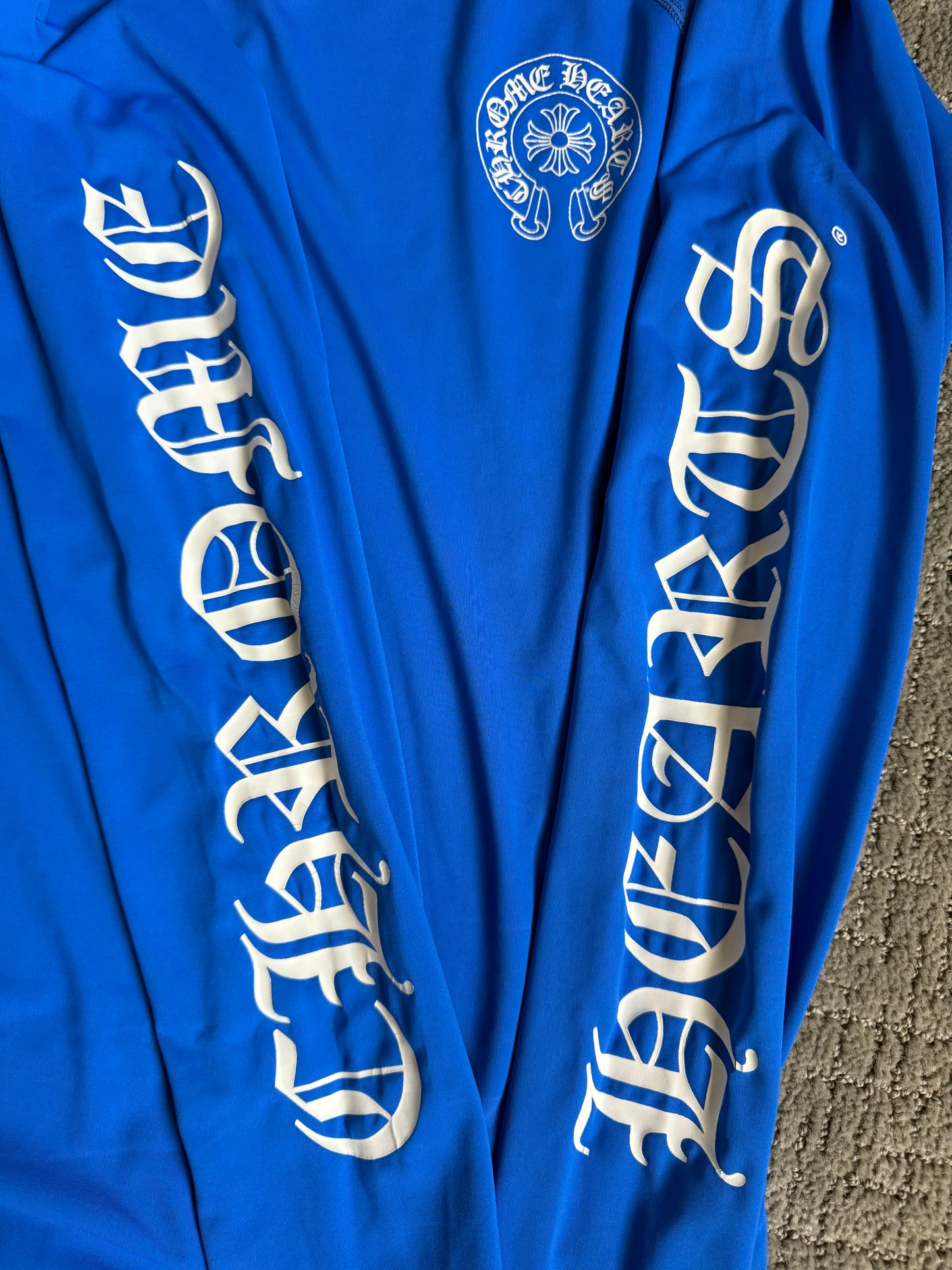 Chrome Hearts Miami Rash Gaurd Surf Shirt Blue