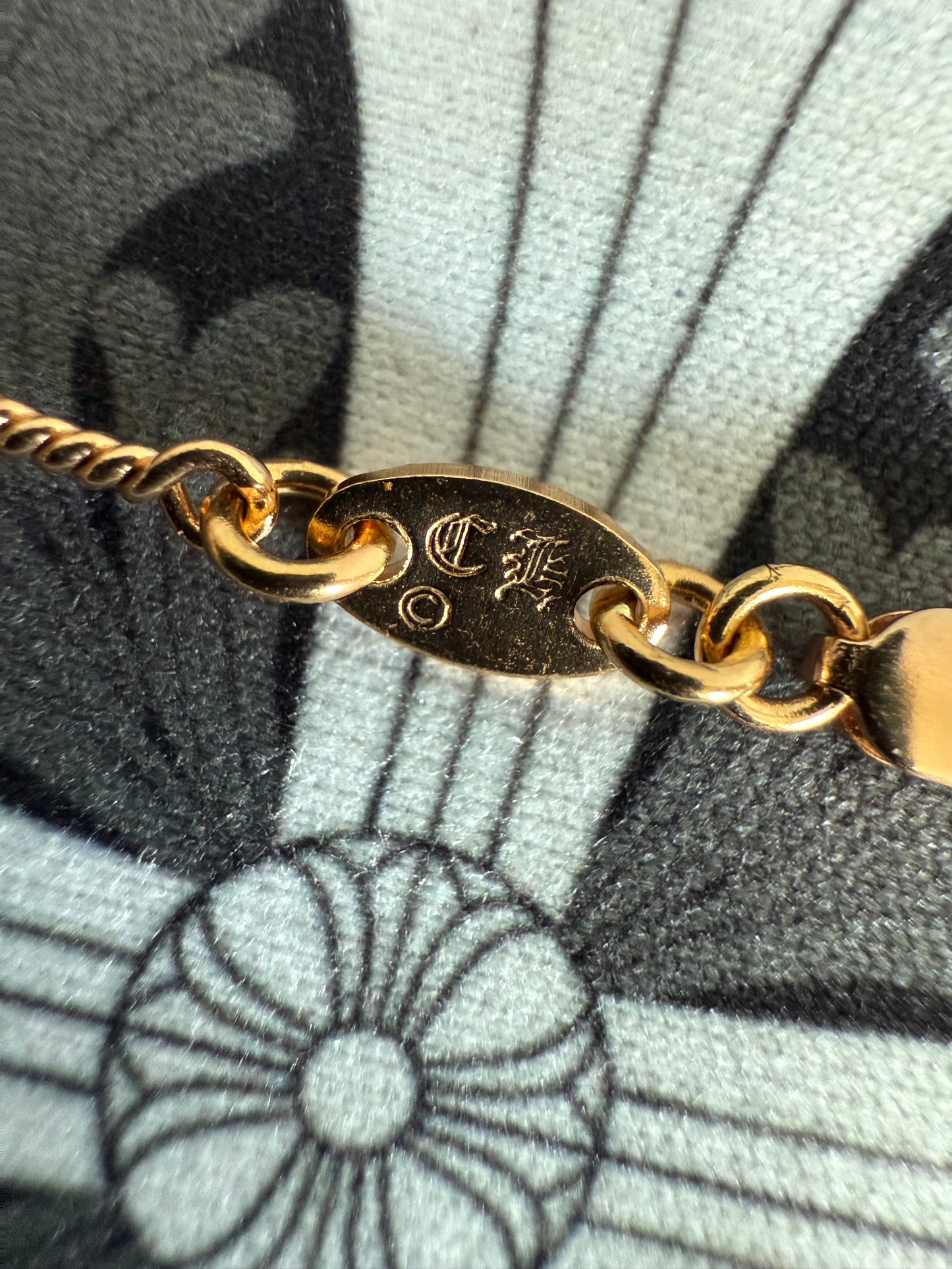 Chrome Hearts 22k Gold Twist Necklace Chain 24” Inch