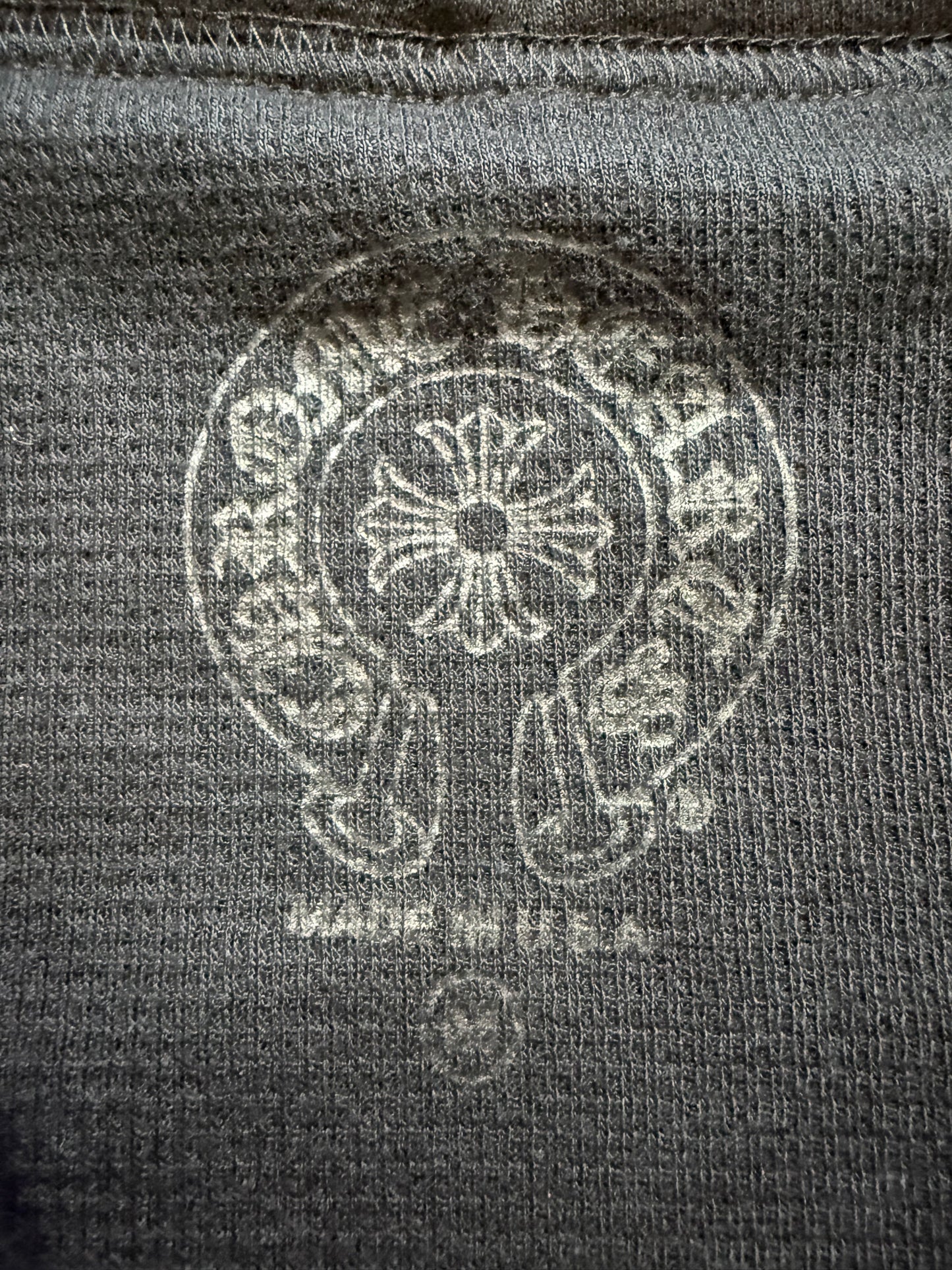 Chrome Hearts Floral Horseshoe Thermal Zip Up Hoodie