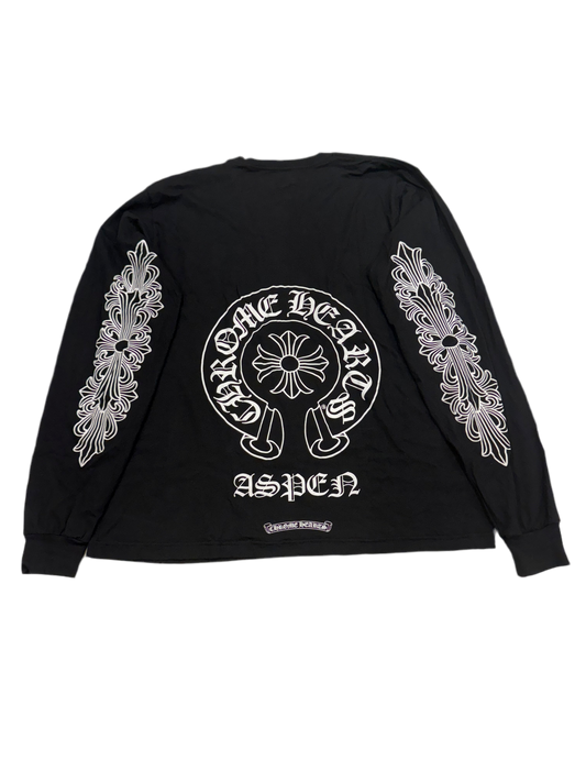 Chrome Hearts Aspen Horseshoe LS T-Shirt Black