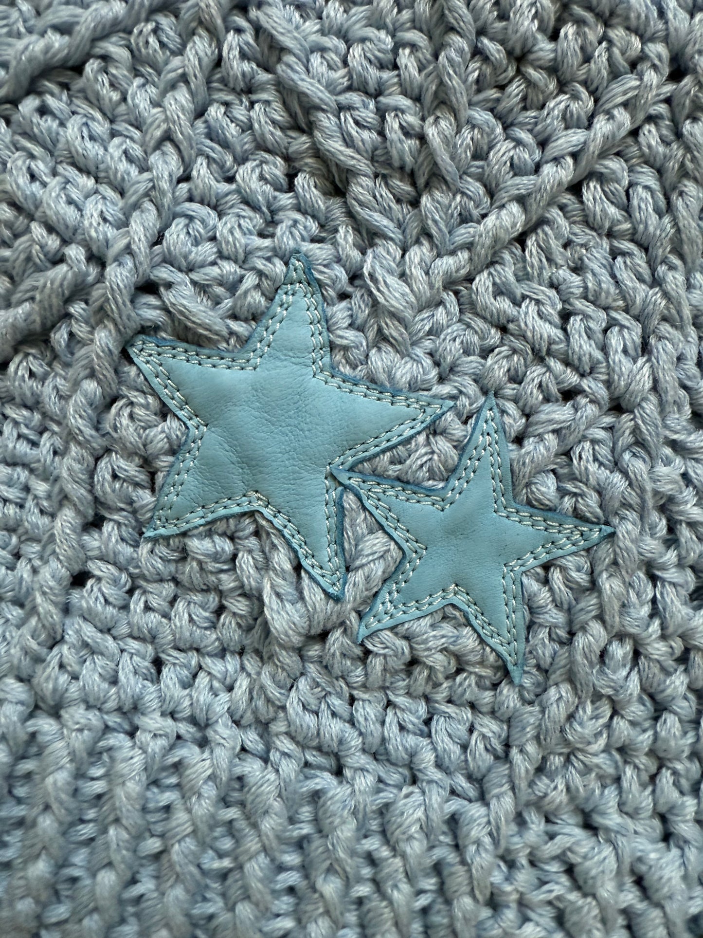 Chrome Hearts Star Patch Cashmere Beanie Light Blue