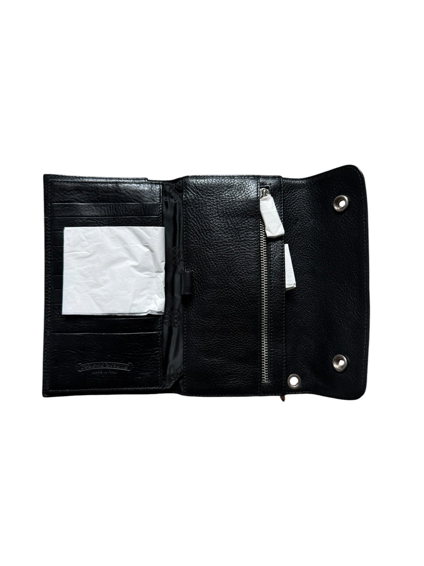 Chrome Hearts Wave Long Leather Wallet