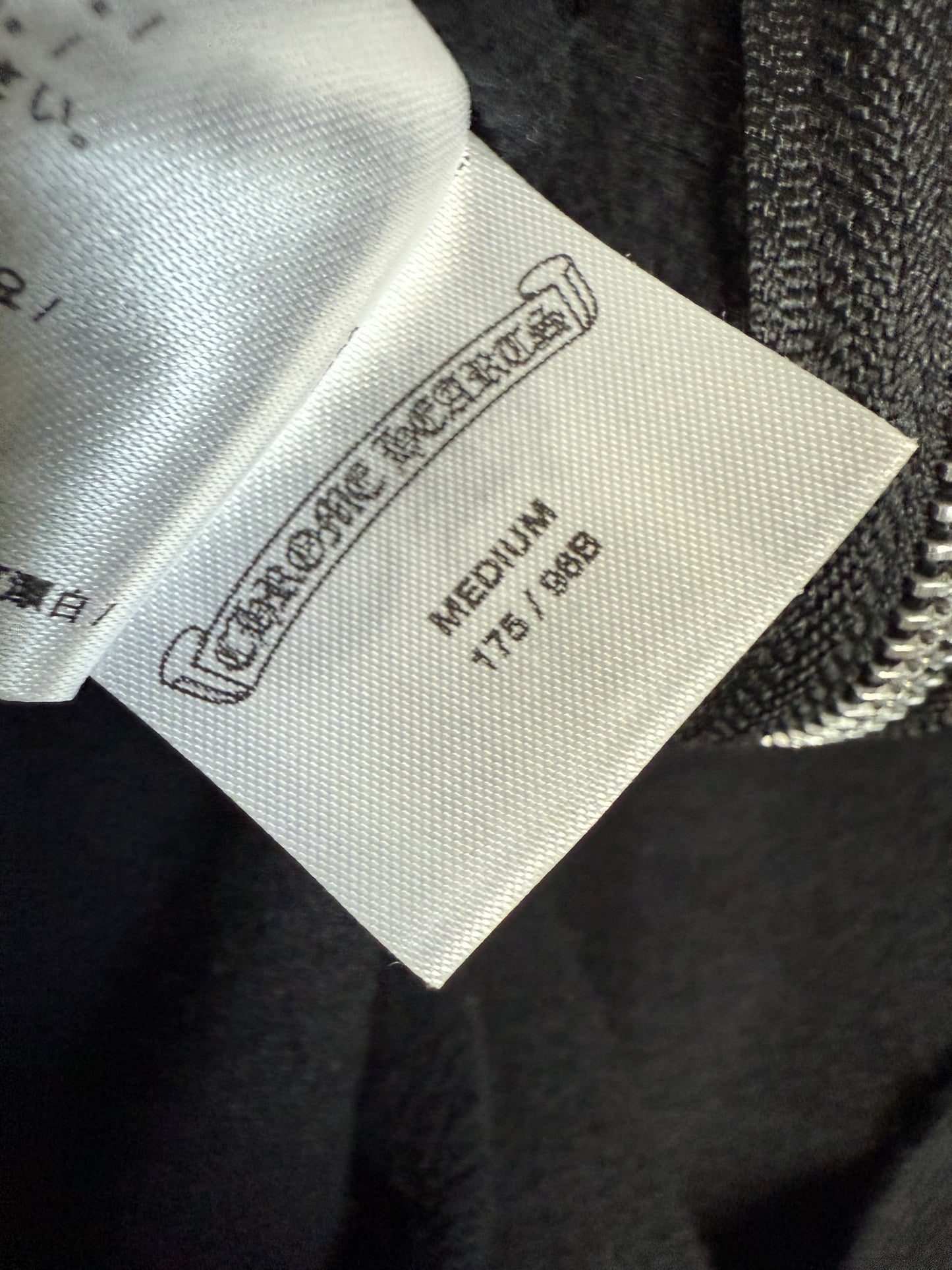 Chrome Hearts Vertical Logo Zip Up Hoodie Black