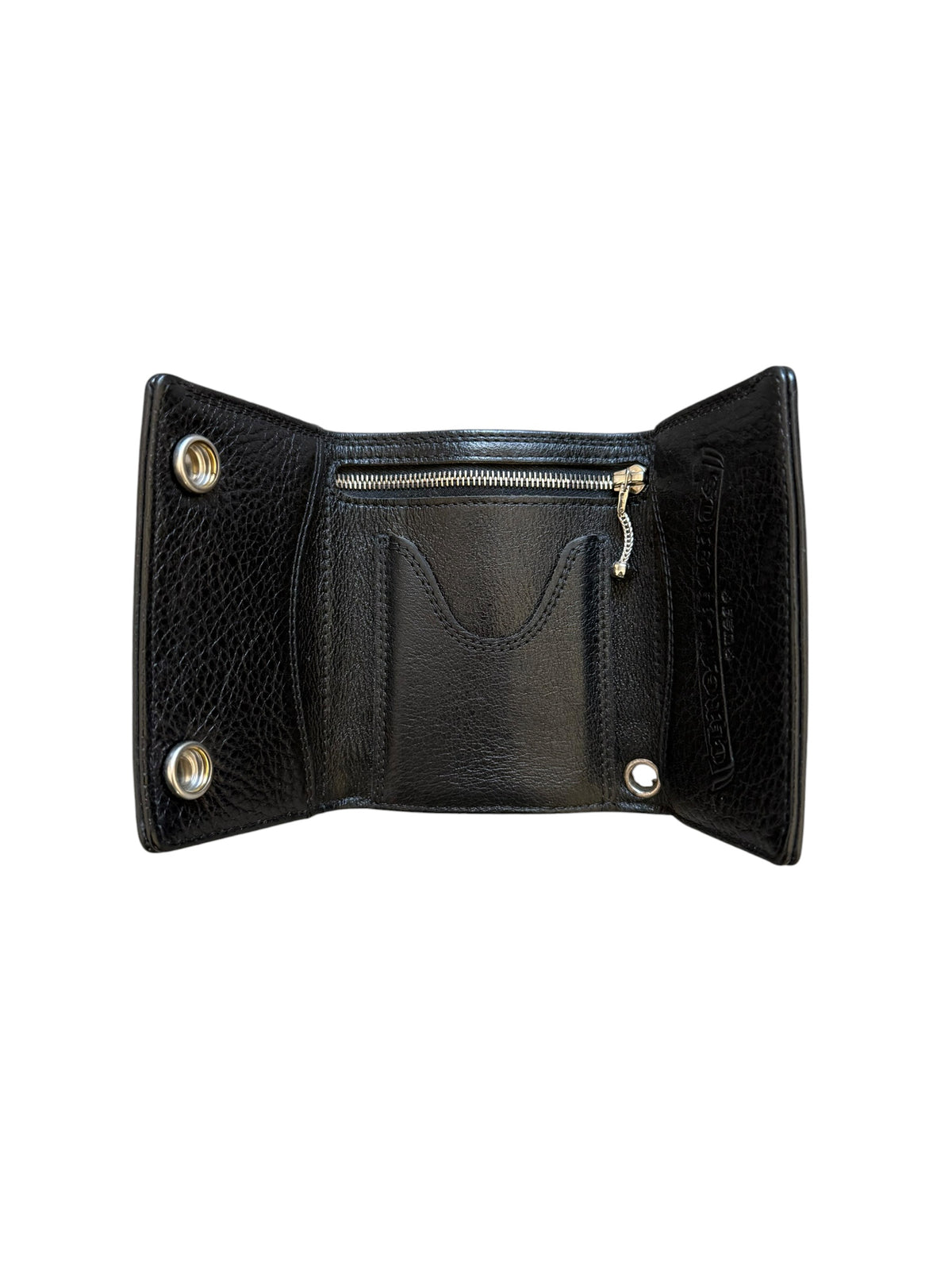 Chrome Hearts Cross Patch Trifold Leather Wallet