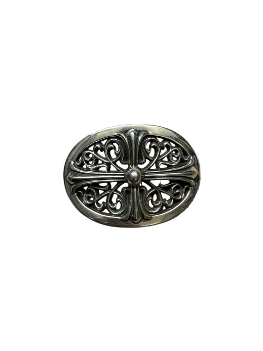 Chrome Hearts Oval Cross Buckle Silver