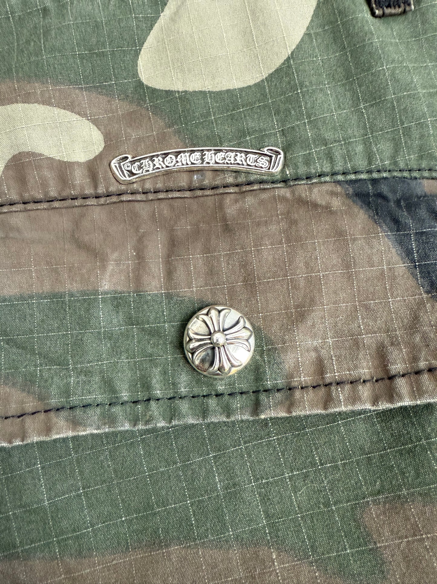 Chrome Hearts Devil Dog Camo Cargo Shorts