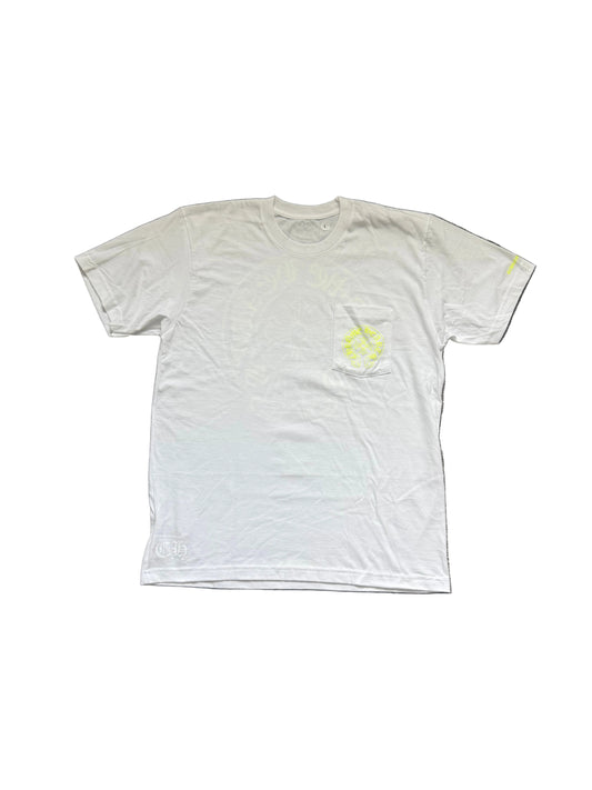 Chrome Hearts Neon Lime Horseshoe SS T-Shirt White