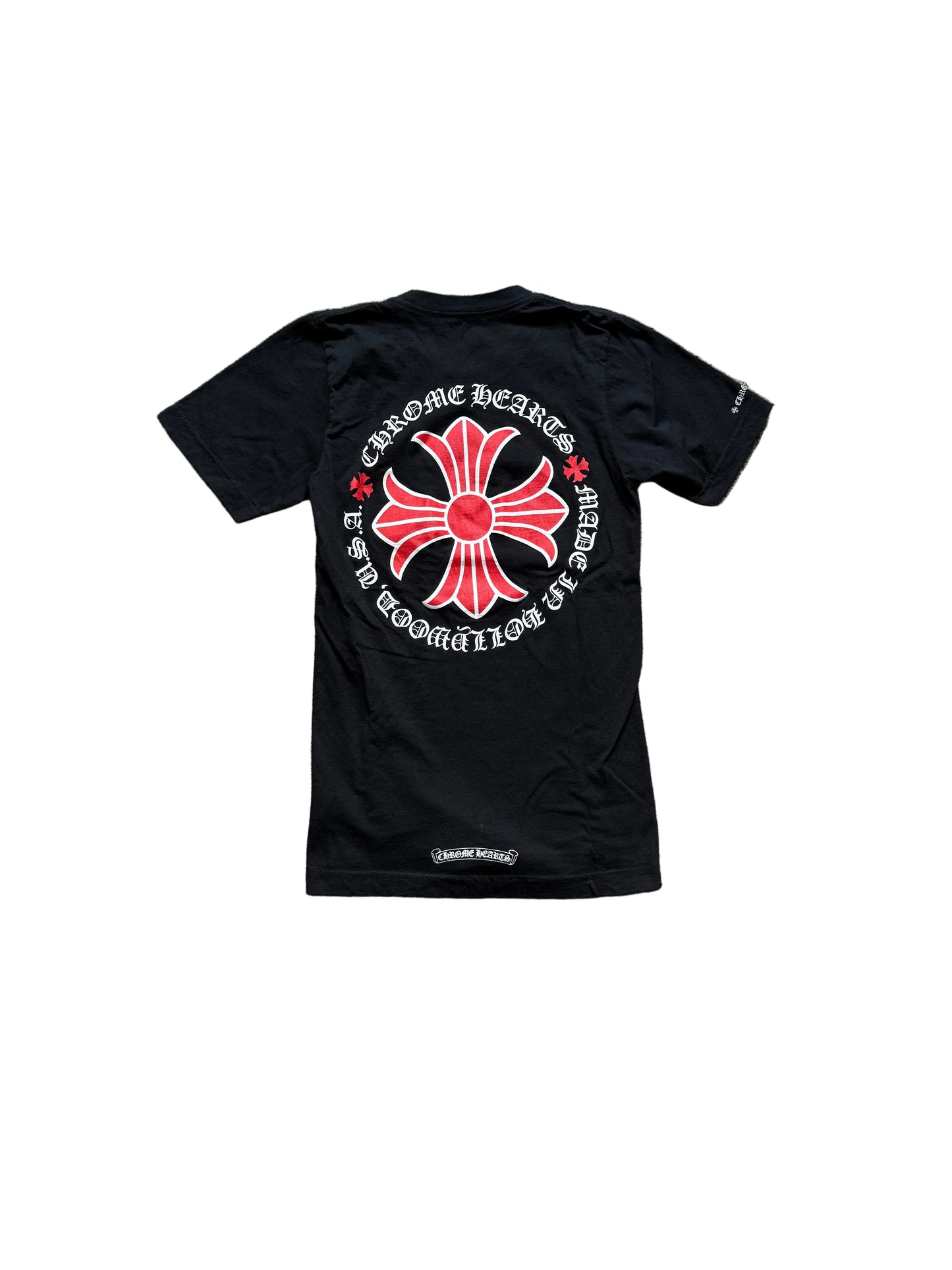 Chrome Hearts Red Plus Cross SS T-Shirt Black Red