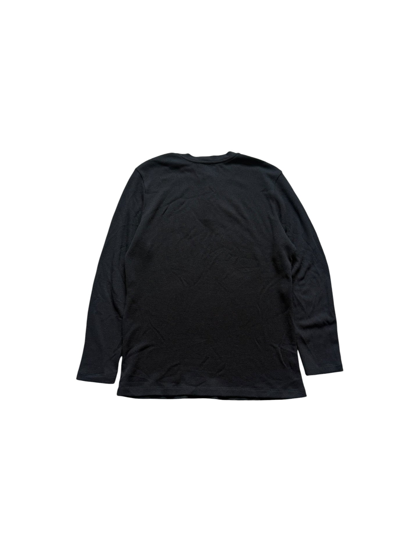 Chrome Hearts Silver Button Waffle Thermal Henley