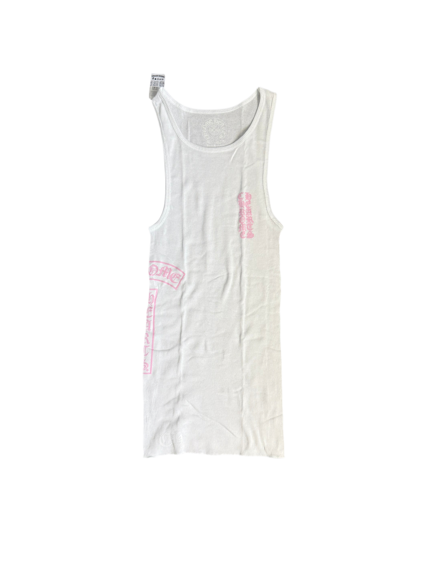Chrome Hearts T-Bar Tank Top White Pink