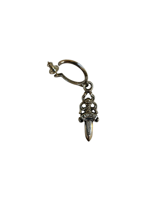 Chrome Hearts Dagger Hoop Silver Earring